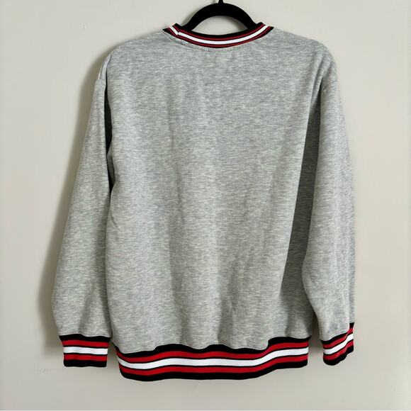 Sanrio Hello Kitty Grey Crew Neck Cute Preppy Retro Pullover Sweater- Large - Picture 6 of 6